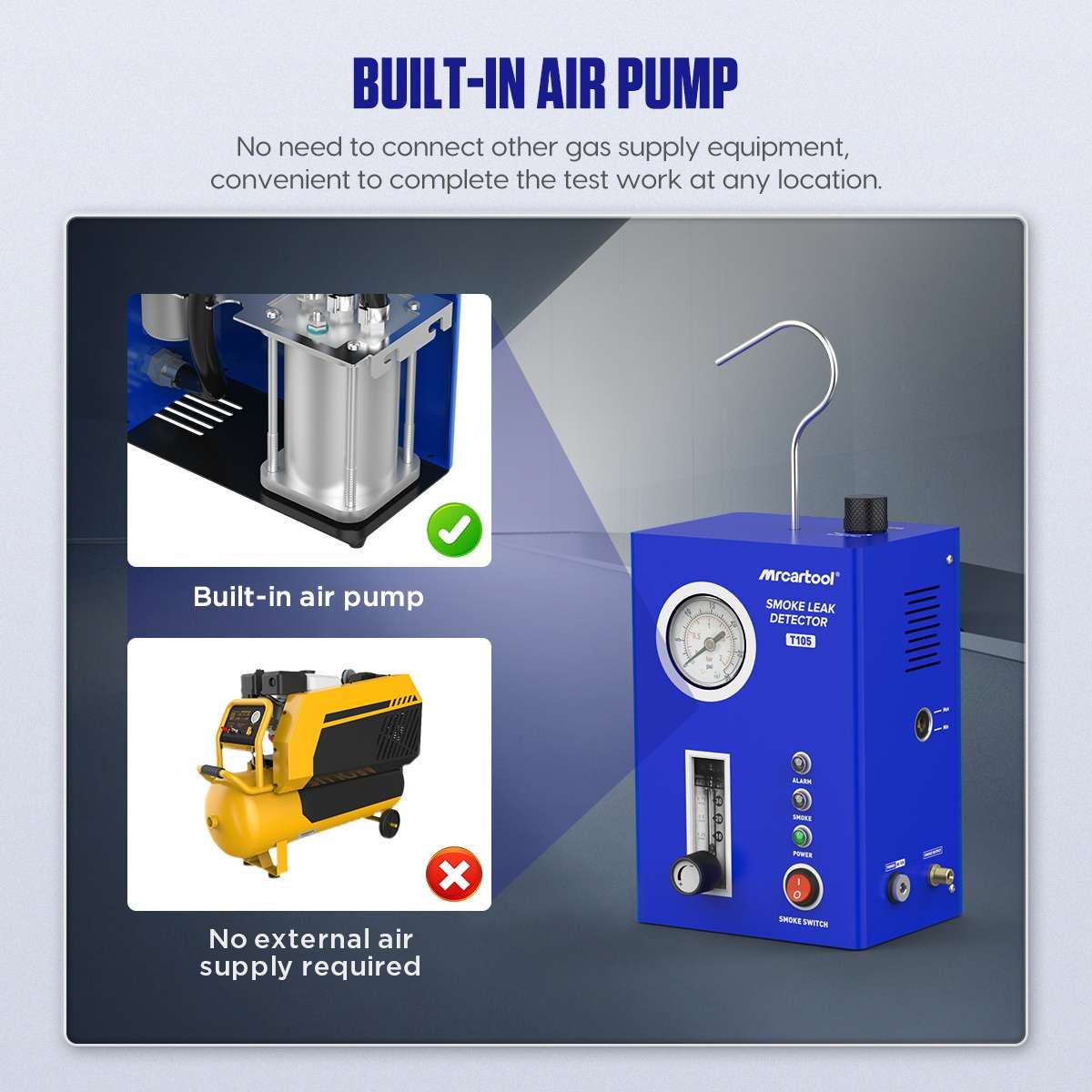 MR CARTOOL T105 Automotive Smoke Machine - Imagen 6