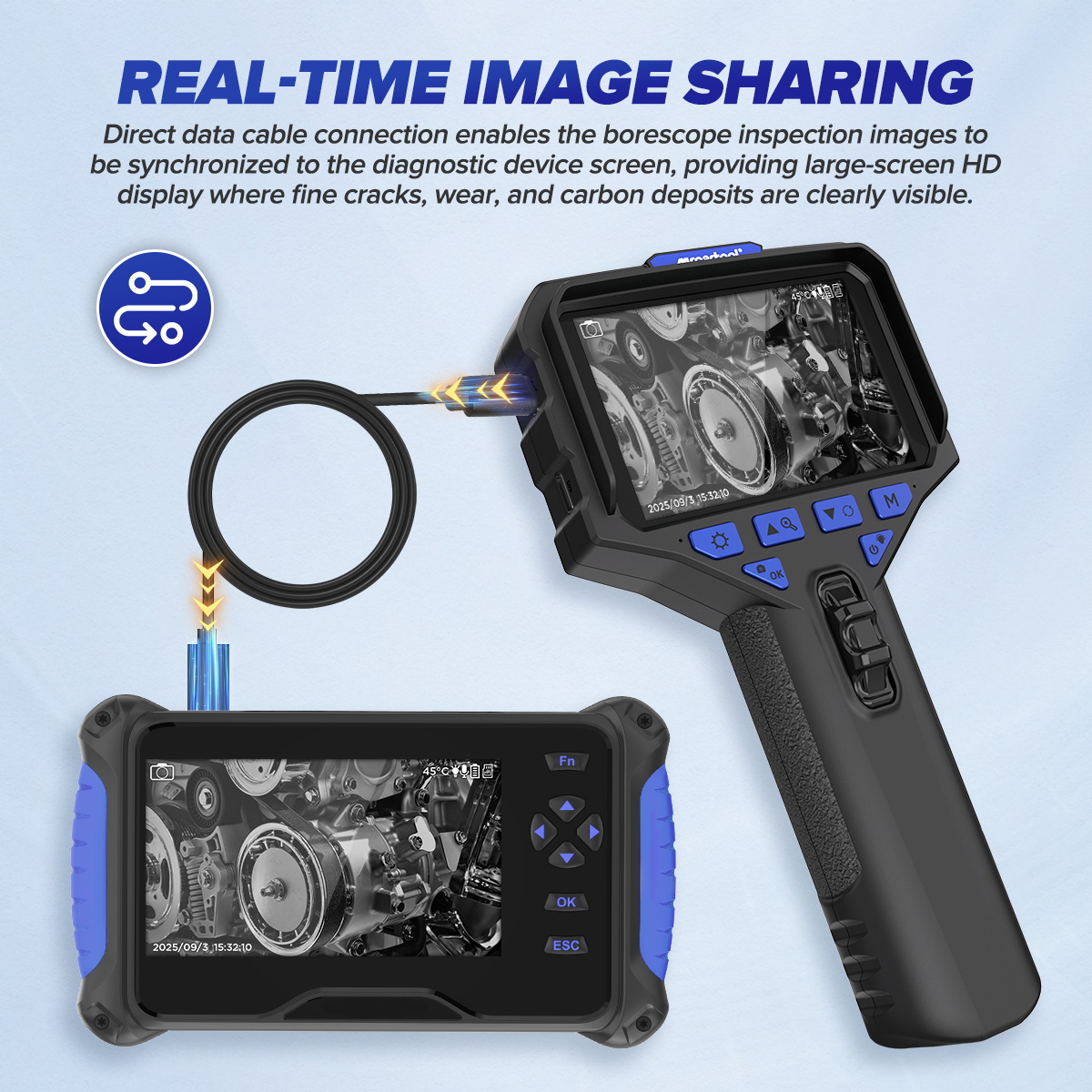 MRCARTOOL N130 Flexible Scope Camera 5.5mm 1-Meter Cable 210° - Imagen 11