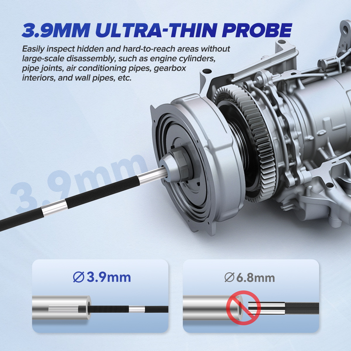 MRCARTOOL N220 Digital Inspection Camera 3.9mm 210° - Imagen 5
