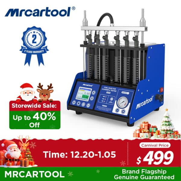 MRCARTOOL V310 Six-Tube Car Injector Tester Fuel Injector Supports GDI