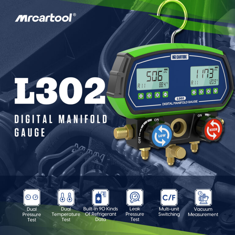 Alternative view of MRCARTOOL L302 Digital Refrigerant Gauge & HVAC gauges​