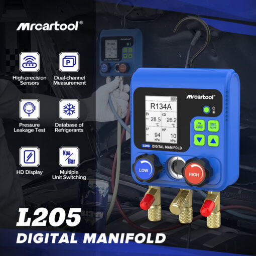 MRCARTOOL L205 HVAC Manifold Gauge Set AC Gauges - Image 2