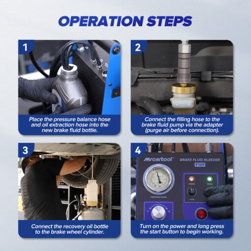 MRCARTOOL F109 Brake Flush Machine​ Automatic Brake Bleeder​ - Image 3