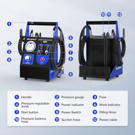 MRCARTOOL F109 Brake Flush Machine​ Automatic Brake Bleeder​ - Image 7