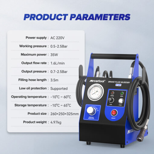 MRCARTOOL F109 Brake Flush Machine​ Automatic Brake Bleeder​ - Image 5