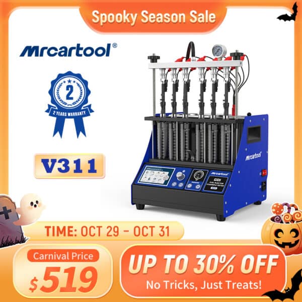 MRCARTOOL V311 6-Cylinder GDI Fuel Injector Cleaner Machine