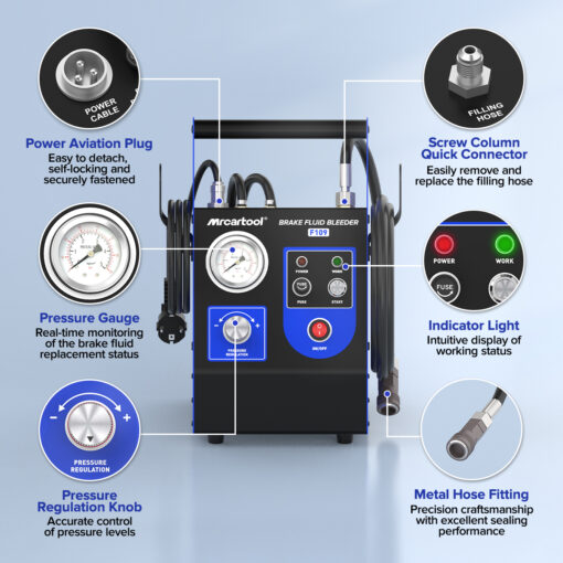 MRCARTOOL F109 Brake Flush Machine​ Automatic Brake Bleeder​ - Image 6