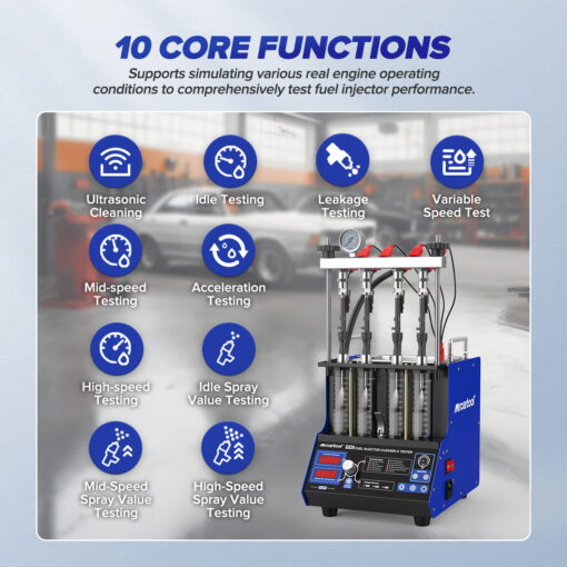 MRCARTOOL V209 Fuel Injector Cleaner Machine Fuel Injector Test Tool - Image 7