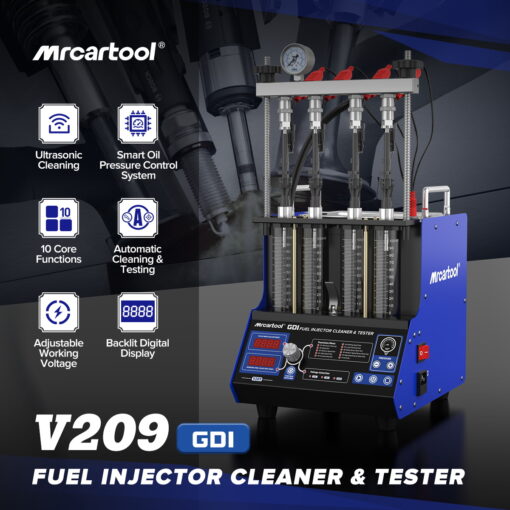MRCARTOOL V209 Fuel Injector Cleaner Machine Fuel Injector Test Tool - Image 2