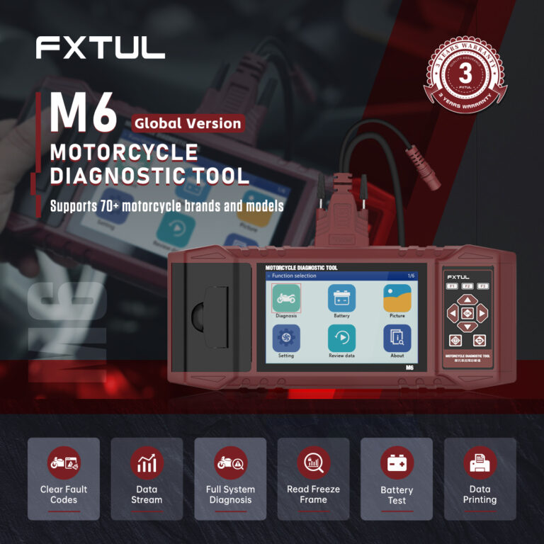 Alternative view of FXTUL M6 Motorcycle Diagnostic Tool
