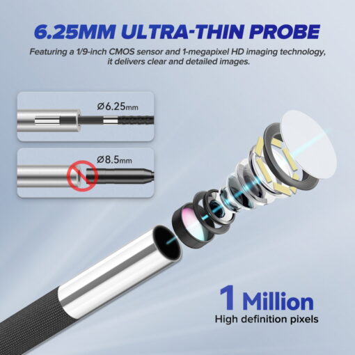 N180 Borescope Cylinder Inspection 360° Waterproof Endoscope Camera - Image 12