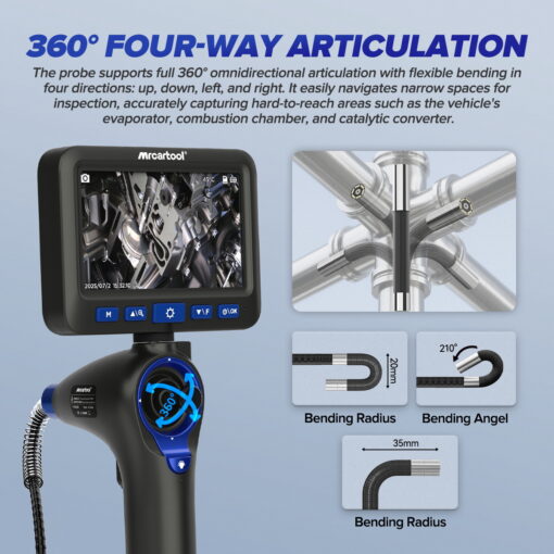 N180 Borescope Cylinder Inspection 360° Waterproof Endoscope Camera - Image 5