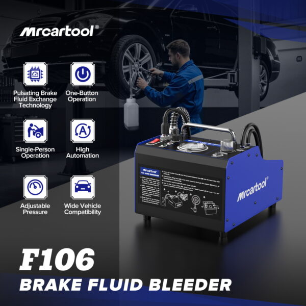 Alternative view of MRCARTOOL F106 ADJUSTABLE PRESSURE BRAKE FLUID BLEEDER MACHINE