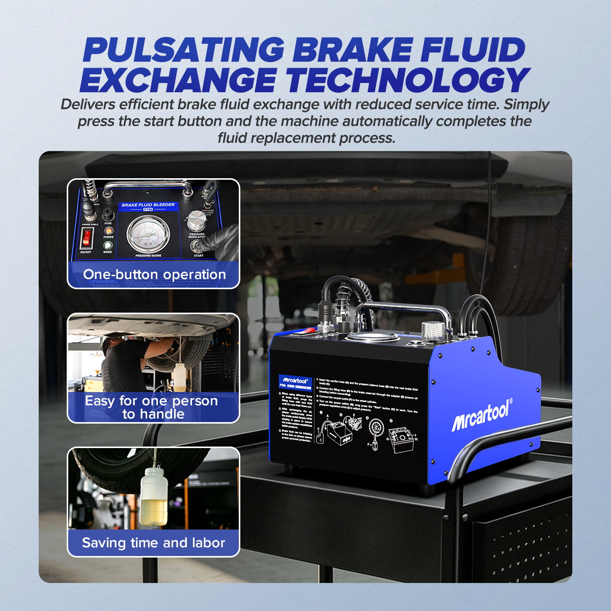 MRCARTOOL F106 ADJUSTABLE PRESSURE BRAKE FLUID BLEEDER MACHINE - Image 3