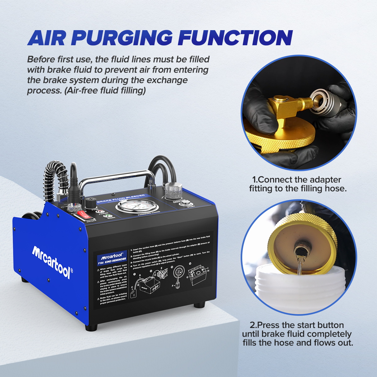 MRCARTOOL F106 ADJUSTABLE PRESSURE BRAKE FLUID BLEEDER MACHINE - Image 4