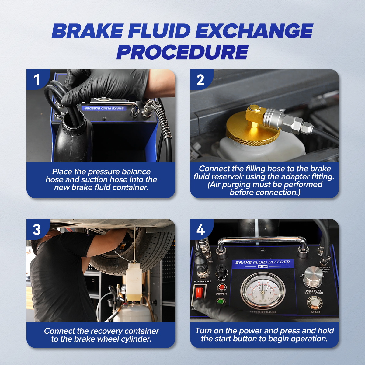 MRCARTOOL F106 ADJUSTABLE PRESSURE BRAKE FLUID BLEEDER MACHINE - Image 7